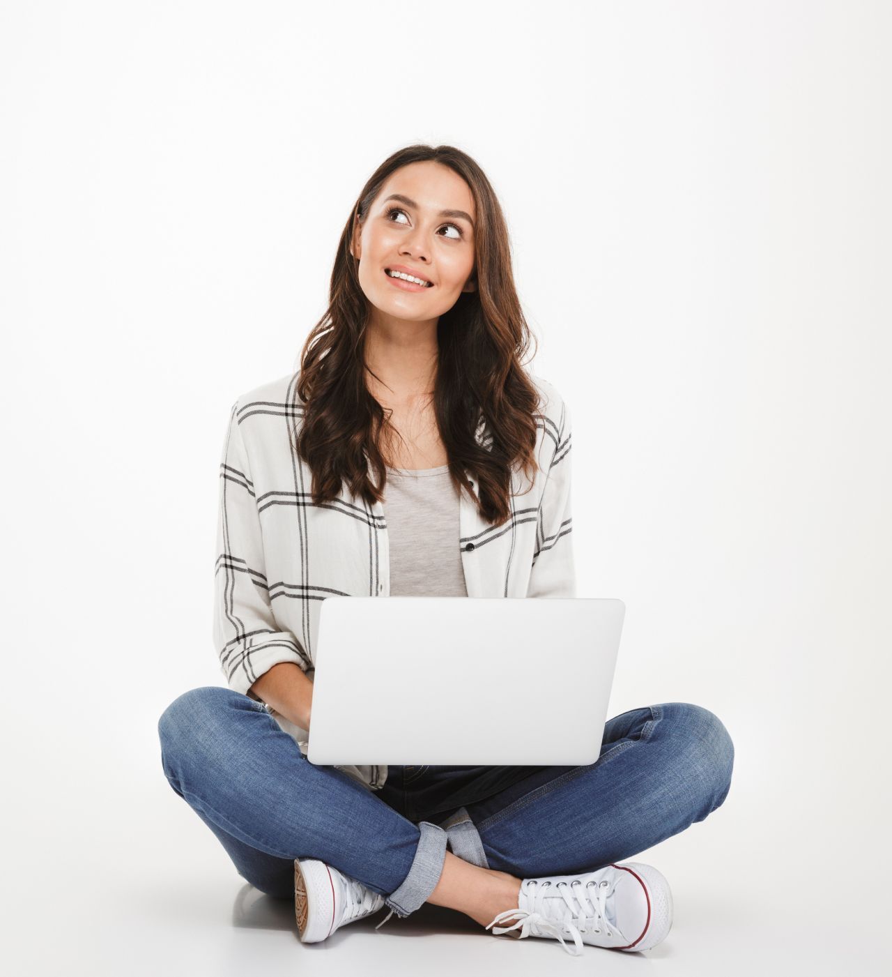 Woman using a laptop